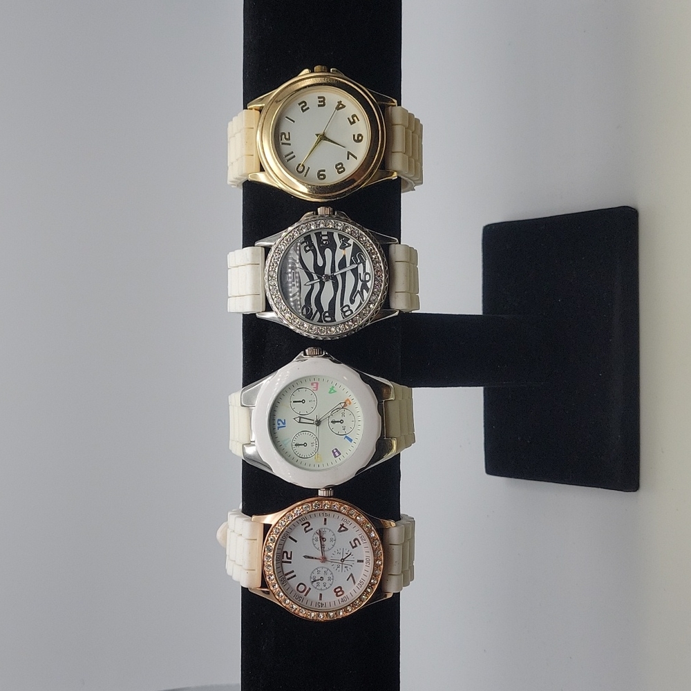 White watch lot with silicone bands